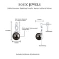 thumbnail image 5 of Rosec Jewels Tahitian Pearl Drop Earrings for Women (8 mm, AAA Grade) - Pearl Diamond Earrings - Gift for Special Occasions, 18K White Gold, 5 of 7