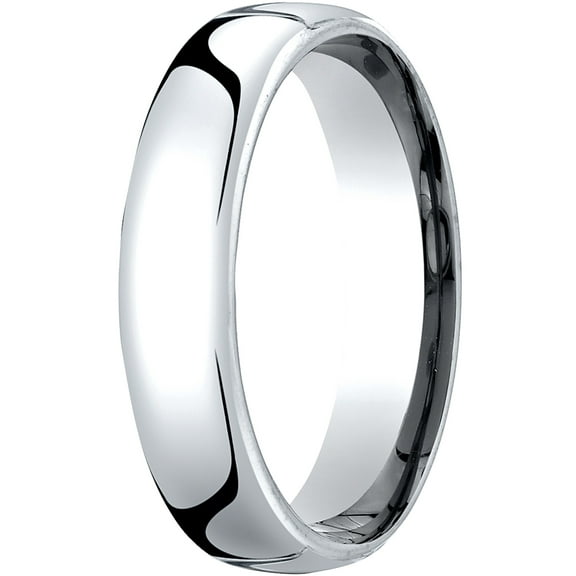 Mens 18K White Gold, 5.5mm London Couture Comfort-Fit Wedding Band (sz 13.5)