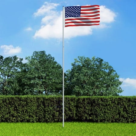UPC: 8719883911687 | vidaXL US Flag and Pole Aluminum 19.7