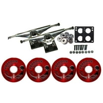 LONGBOARD Trucks/Wheels/Bearings SILVER 7.0   BIGFOOT 65MM ISLANDERS RED