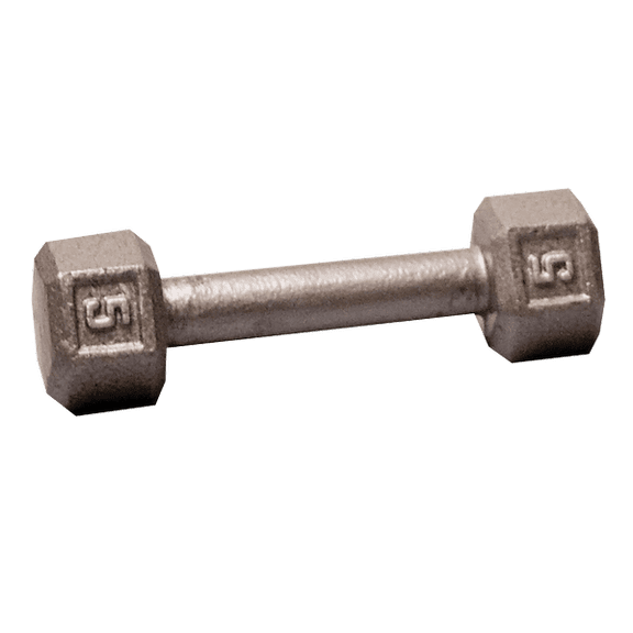 Body-Solid Cast Iron Hex Dumbbells, from 1 to 100 lb. 5 lb.