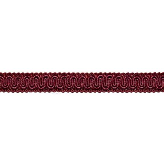 5/8" (1.5cm) Basic Solid Collection Scroll Gimp Braid Trim # 0058SG, Dark Wine Red #E10 (Dark Burgundy Red) Sold By The Yard (36"/3 ft/0.9m)