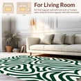 thumbnail image 2 of ODIKA 2'x3' Machine Washable Non-Slip Area Rug, Contemporary Interlocking Wave with Flow and Dynamic Lines High Traffic Rug, Green, 393810, 2 of 7