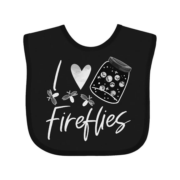 Inktastic I Love Fireflies Boys or Girls Baby Bib