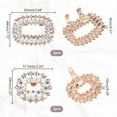 thumbnail image 2 of 4pcs 2 Styles Rhinestone Crystal Shoe Clips Rectangle Crystal Shoe Buckles Oval Wedding Shoe Clips Metal Shoe Clips Sparkling Shoes Buckles for Women Wedding Party Shoe Decor Light Gold, 2 of 6