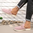 thumbnail image 4 of Dakaela Mules for Women Suede Slip on Flats Shoes Comfortable Closed Toe Backless Dress Slides Loafers 2026 for Business Work Casual Pink 8.5, 4 of 8