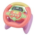 thumbnail image 3 of figatia 90 Degree Rotation Simulated Driving Steering Wheel Toy Educational Sounding Toy Pink, 3 of 7
