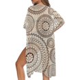 thumbnail image 5 of HELLHERO Floral Dragonfly Women's Kimono Coverup High Quality Fabrics Long Free Size Bathing Suit Cover Up for Womens, 5 of 6