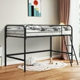 thumbnail image 7 of Aukfa Metal Loft Bed, Twin Size Loft Bed with Ladder for Kids Teens Junior, Black, 7 of 7
