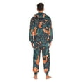 thumbnail image 4 of FORMRS Onesies Pajama for Adults Unisex Hoodie Winter Jumpsuit One Piece Sleepwear, Sizes S-2XL, Whimsical Foxes Pattern, 4 of 7