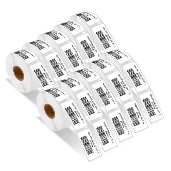 NineLeaf 10 Rolls Compatible for DYMO 30336 1 in x 2-1/8 in Shipping Address Barcode Direct Thermal Labels, 500 Labels Per Roll