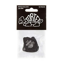 Dunlop 488R50 .50mm Tortex Pitch Black Guitar Picks, 72-Pack