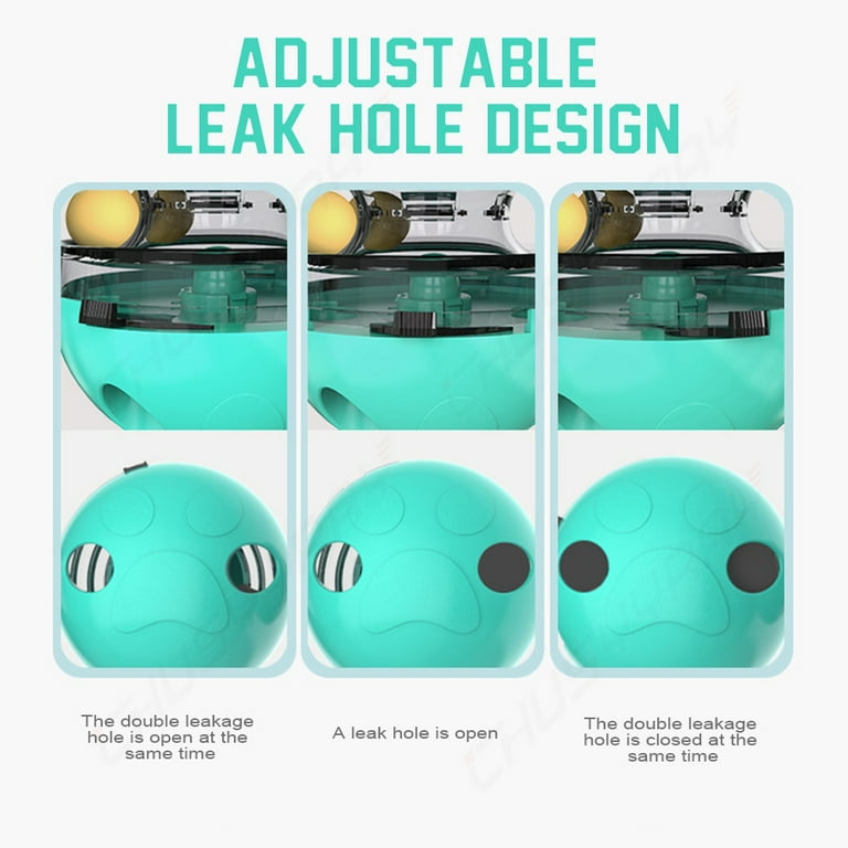 Adjustable Cat Treat Dispenser Toy - Leak Hole Design - Anti