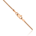thumbnail image 3 of 14K Solid Rose Pink Gold 1.25mm Spiga Wheat Link Chain Necklace, 3 of 4