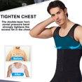 thumbnail image 5 of Odeerbi Corset Tops For Men Waist Trainer Bodyshaper Buckle Adjustt Belly Shaper Waist Chest Belly Belt Stereotype Vest Invisible Breathable Black, 5 of 9