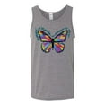 thumbnail image 2 of Wild Bobby, Colorful Butterfly Oh Butterfly On Whispering Wings Animal Lover Mens Graphic Tank Top, Heather Grey, 2XL, 2 of 3