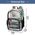 thumbnail image 4 of PVC Transparent Backpacks Clear Backpack for Travel and Outings Turtles with Pink Flowers, 4 of 7