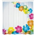 thumbnail image 3 of Ambesonne Luau Shower Curtain, Polynesian Spring Aloha, 69"Wx84"L, Multicolor, 3 of 3