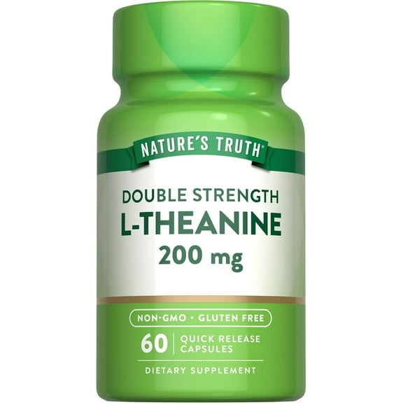 L-Theanine 200mg | 60 Capsules | Non-GMO & Gluten Free Supplement | by Nature's Truth