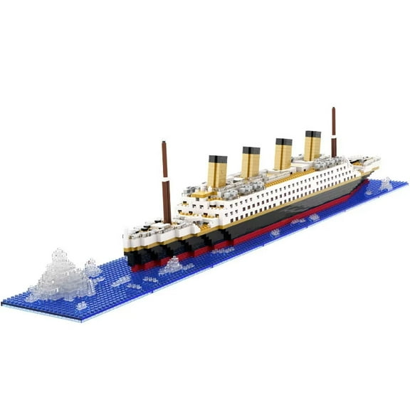 2025 NEW 1878PCS DIY Titanic Giant Ship Boat Building Blocks Luxury Iceberg Cruise Wreck Set Model Bricks Toy For Kid Adult Gift