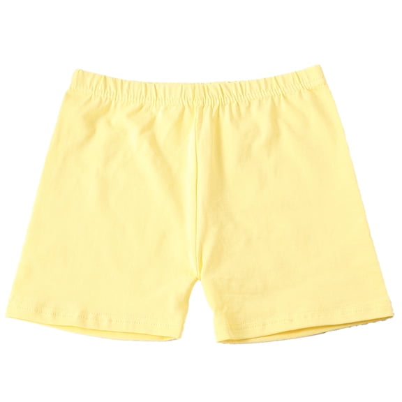 LYMAYTER Toddler Girls Solid Bike Shorts Girls Preschool Pull-On Cartwheel Shorts Lightweight 4-16Y