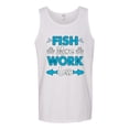 thumbnail image 2 of Wild Bobby, Fish More Work Less Pro Fishermen, Fishing, Men Graphic Tank Top, White, XX-Large, 2 of 4