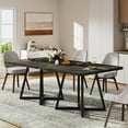 thumbnail image 6 of Tribesigns Square Dining Table for 2, 31.5" Industrial Dinner Table with Metal Base, 6 of 8