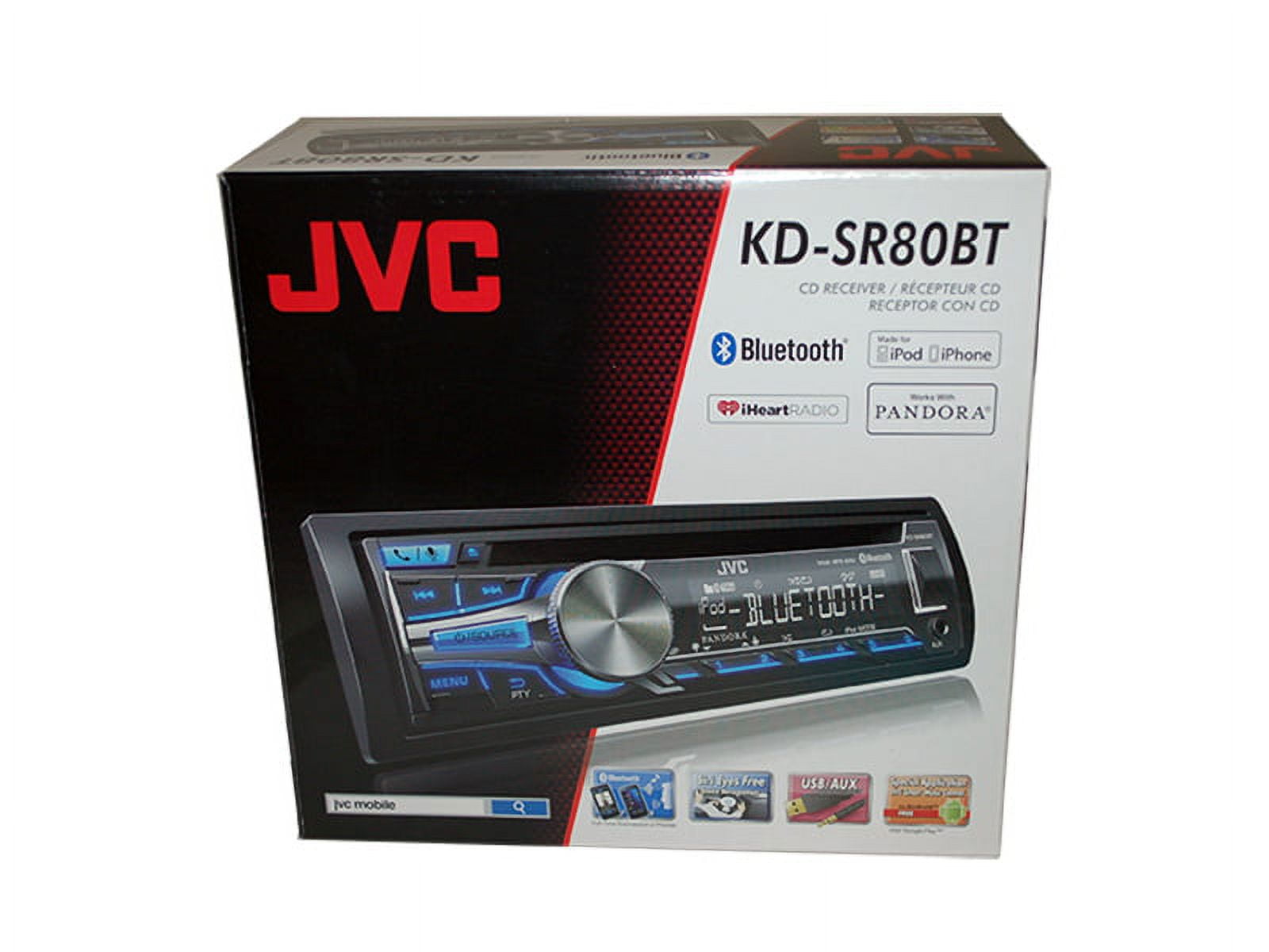 JVC CD Receiver / Bluetooth® Adapter Package Includes KDR-520 CD