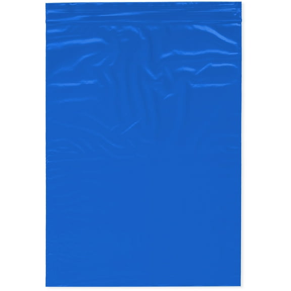 Plymor 9" x 12" (Pack of 100), Blue 2 Mil Zipper Reclosable Plastic Bags