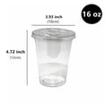thumbnail image 3 of 100 Count- 16oz Crystal Clear PET Plastic Cups, Disposable Drinking Party Cups, 3 of 7