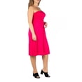 thumbnail image 3 of 24seven Comfort Apparel Plus Size Knee Length Strapless Mini Dress, 3 of 4