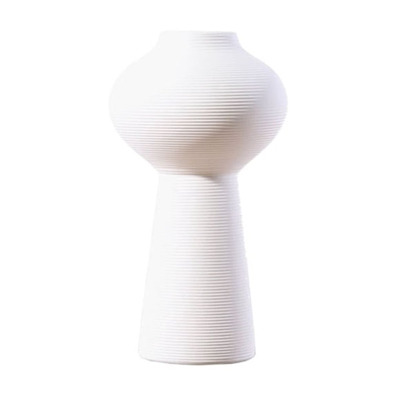 Irregular White Ceramic Vase Vintage Hydroponic Planter for Living Room Table Decor