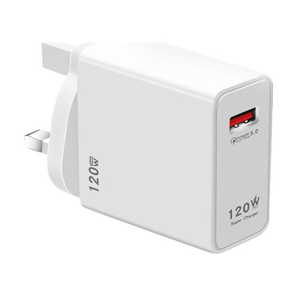 Cabezal de carga USB inteligente seguro para cargadores de teléfonos móviles de 120 W para Samsung (Reino Unido)