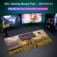 thumbnail image 3 of Desk Mat,Large Mouse Pad 35''''×15.6''''×0.12'''' XXL Extended Gaming Mouse Pad Mat with Non-Slip Base Stitched Eges Mousepad for Computer,Office,Keyboard and Laptop - Tree & Sunflowers, 3 of 6