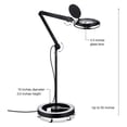 thumbnail image 2 of Brightech Lampe de Sol Loupe avec Base à Roues, Noir, 2 of 10
