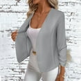 thumbnail image 5 of Women Blazer Jacket Open Front Cardigan Lightweight Casual Work Office Coat Long Sleeve Fashion Business Outerwear, 5 of 8
