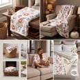 thumbnail image 5 of Fall Throw Blanket Watercolor Pumpkin Maple Leaf Extra Thick & Soft Flannel for Sofa Bed Farmhouse Thanksgiving Halloween Fall Decorations by MPOISVA, 5 of 7