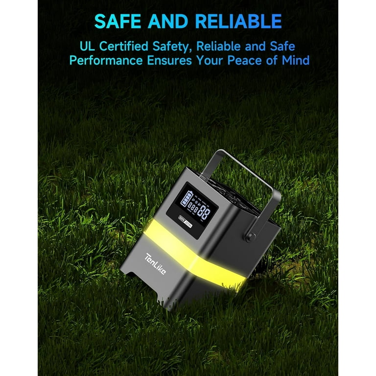 Portable Power Station, 300W 257Wh with Color LED Light, PD 100W