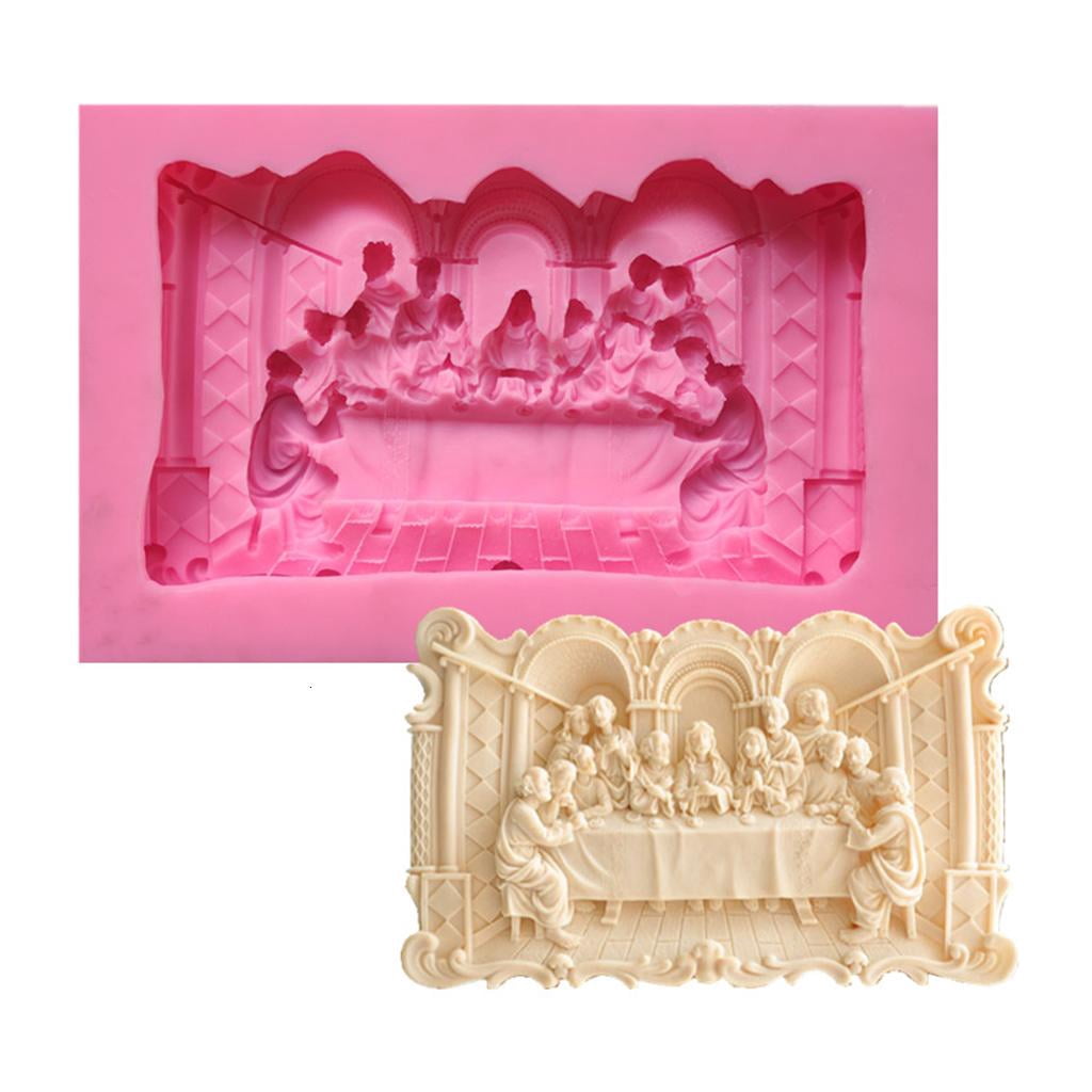The Last Supper Photo Frame Listing Silicone Mold Epoxy Resin DIY Craft Casting for Making Decoration