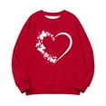 thumbnail image 6 of Girls Valentines Sweatshirt,Girls Big Kids Valentine'S Day Printed Sweatshirt Crewneck Long Sleeve Fall Winter Soft Cozy Casual Daily Wear 1-15 Years Red 3 Years, 6 of 9