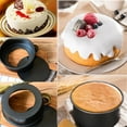 thumbnail image 5 of 3 Pcs Round Cake Pan Carbon Steel Removable Bottom Cheesecake Pans(6 Inch), 5 of 6