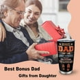 thumbnail image 3 of Fathers Day Bonus Dad Gifts, Step Dad Father Day Gifts Tumbler, Best Bonus Dad Gifts, Funny Step Dad Gifts, Step Bonus Dad Gifts from Daughter, Father Day Gifts for Step Bonus Dad 20OZ Coffee Cup 1PC, 3 of 6