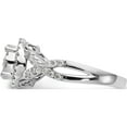 thumbnail image 3 of 14K White Gold Complete Diamond Cluster Engagement Ring (Size 7) Made In India rm2393e-075-waa, 3 of 5