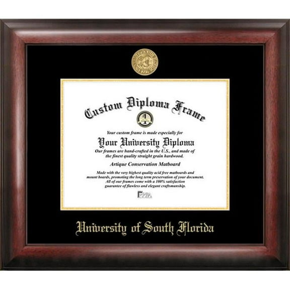 University of South Florida Gold Embossed Diploma Frame