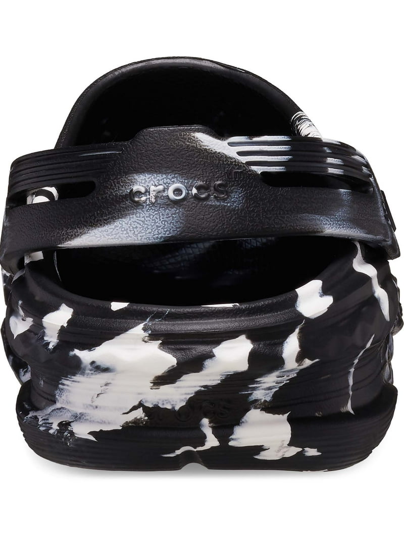 ? NEW CROCS Off Grid Marbled Clog Black and White Men\'s Shoes Sz 13 Crocs Black & White Classic Marbled Clog Sandals | Junior  main image 4