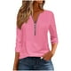 thumbnail image 3 of Blusa de manga larga,Camiseta de manga larga estampada para mujer, blusa informal de cuello redondo, poliéster, cierre de cremallera, ideal para uso diario y en casa, sopatenor, 3 of 9