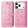 thumbnail image 1 of Funda Cartera FOXDOCK para iPhone 17 Pro Max , Flip PU con Relieve de Gatos y Perros, Tarjetero y Soporte, 1 of 6