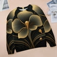 thumbnail image 6 of Abstract Flowers Womens Casual Crewneck Sweatshirt Long Sleeve Tops Cute Pullover Loose Fit, 6 of 7