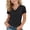 Black, variant on WQNVRNR Girls Short Sleeve Tee- Fashion Casual Cotton Pleated V-Neck Cute Summer Tops Yellow Size 10