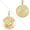 Yellow Gold, variant on Saint Joan of Arc Doubledside Army Religious Medal Female Adult - 3/4 Inch Size of a Nickel, Solid 14K White Gold